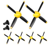 Hollowfly 6 Sets Spare Rc Plane Propellers Compatible with 500mm P51 Rc Plane 4 Channel Remote Control Airplane P51 with Propeller Savers Adapter, Yellow Nose