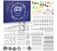 Hollowfly Advent Calendar 2025 Fishing Christmas Countdown 24 Day Fishing Lures Set 475 Pcs Gear and Equipment Set for Fisher Adult Men Christmas Surprise Gifts for Dad Men Stocking Stuffers
