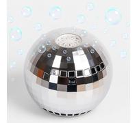 Hollowfly Disco Ball Bubble Machine Disco Party Bubble Maker Blower Reflective Mirror Ball for 1970s Fever Valentine Wedding Easter Music Dance Birthday Party Supplies Indoor Outdoor Events Toys Gifts