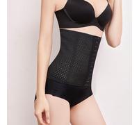Hollowing Breathable Abdominal Waist Trainer Belt,High-efficiency abdominal binder, breathable women's body shaping, Black, Medium