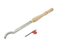 Hollowing Tools Lathe Woodturning, Swan Neck Hollower, Carbide Tipped Wood Turning Bended Lathe Chisel Tool with 12Mm Round Carbide Insert Cutter and Wrench for Wood Hobbyist DIY Carpenter