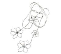 Hollows Long Sweater Necklace Women Elegant Pendant Petals Pattern Necklace For Daily Commute Or Event Unique Flower