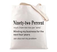 HOLLP 92 Percent Black Women Gift Ninety-two Percent Definition Shoulder Bag Black History Month Gift, Ninety-two Percent B, One Size, General Public