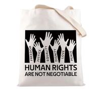 HOLLP Freedom Justice Gift Human Rights Are Not Negotiable Shoulder Bag Inspirational Womens Rights Gift, Human Rights B, One Size, General Public