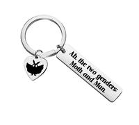 HOLLP Mothman Keyring AH the Two Genders Moth and Man Keychain for Mothman TV show Lovers Keychain Unique Gifts, Ah,the Two Genders:moth and Man., 50mm* 12mm