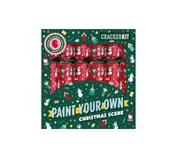 Holly and Ivy Cracker Kit - Paint Your Own Placemat Christmas Crackers, 12 Inch - Box of 6 with Placemats, Paint Strips & Brushes