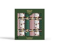 Holly and Ivy Handmade in Africa Christmas Crackers - Festive Range - Tray of 12 x 12 Inch - Family Friendly Gifts Inside - Luxury Deluxe Christmas Crackers - Fun Icons