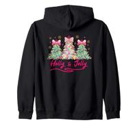 Holly And Jolly Christmas Celebration Zip Hoodie