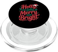 Holly And Jolly Merry And Bright Christmas Family Matching PopSockets PopGrip for MagSafe