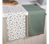(Holly Berry) Christmas Kitchen Tea Towels Set of 2 45x65cm