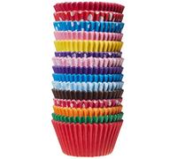 Holly Cupcakes Gorgeous Mixed Colour Muffin Cases in Polka Dots and Plain, Round Shape, Disposable (Pack of 180)