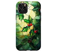 Holly December Birth Flower Floral Stained Green Case for iPhone 11 Pro