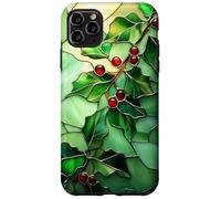 Holly December Birth Flower Floral Stained Green Case for iPhone 11 Pro Max