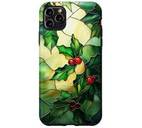Holly December Birth Flower Floral Stained Green Case for iPhone 11 Pro Max