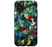 Holly December Birth Flower Floral Stained Green Case for iPhone 11 Pro Max