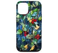 Holly December Birth Flower Floral Stained Green Case for iPhone 12/12 Pro