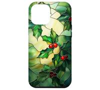Holly December Birth Flower Floral Stained Green Case for iPhone 12 Pro Max