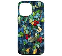 Holly December Birth Flower Floral Stained Green Case for iPhone 13 Pro Max
