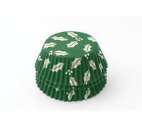 Holly Green Cupcake Cases