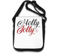 Holly Jolly Christmas Snowflake Shoulder Bag White