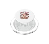 Holly Jolly Little Dino Cute Pink Dinosaur Christmas Design PopSockets PopGrip for MagSafe