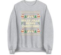 Holly Jolly Merry Christmas Jumper, Ugly Funny Unisex Xmas Gift Swat Shirt