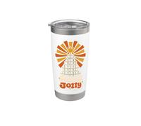 Holly Jolly Retro Plaid Christmas Tree Stainless Steel Insulated Tumbler