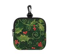 Holly, Square Zipper Storage Bag, Neoprene Coin Purse, Small Wallets, Change Pouch, Change Purse