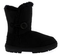 Holly Womens Single Button Faux Faux Waterproof Rain Winter Snow Boots - Black - 8 - BLA41 AEA0145