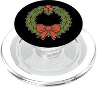 Holly Wreath with Red Bow PopSockets PopGrip for MagSafe