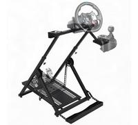 Hollyfield Foldable Steering Wheel Stand with Shifter Mount for PC PS5 Xbox | Matches Logitech G29/G920/G923/RS50, MOZA R3, R5 & selected Thrustmaster steering wheels. Custom-fit for home sim racing
