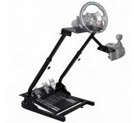 Hollyfield Foldable Steering Wheel Stand with Shifter Mount for PC PS5 Xbox | Matches Logitech G29/G920/G923/RS50, MOZA R3, R5 & selected Thrustmaster steering wheels. Custom-fit for home sim racing