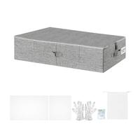 Hollyfly Large Wedding Dress Preservation Box Kit, Wedding Dress Storage Box with 30 Sheets of Acid-free Tissue Paper, Microfiber Gloves, Dust-proof Bag and desiccants, Grey, 30 x 15.7 x 7.4 In