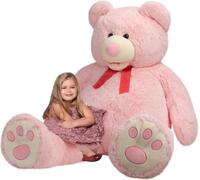 HollyHOME 150cm Giant Teddy Bear Stuffed Animal Large Soft Toys Light Pink