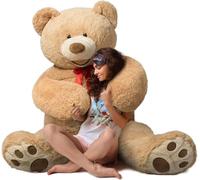 HollyHOME 150cm Giant Teddy Bear Stuffed Animal Soft Toys Light Brown