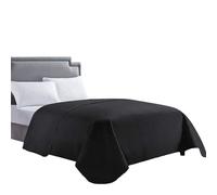 HollyHOME Luxury Checkered Super Soft Solid Single Pinsonic Bed Quilt Bedspread Bed Cover, Black, Full/Queen