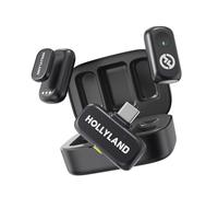 Hollyland LARK A1 Wireless Mini Microphone for iPhone15/16 & Android, Pure Sound, Noise Cancelling, Magnetic Microphone for YouTube, TikTok, Podcast, Vlogging for USB-C(2TX+1RX+Charging Case)