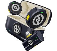 Hollyland Lark M2 Wireless Lavalier Microphone Compatible with iPhone, MFi Certified, 300m Transmission Range, Hi-Fi Audio Quality, Noise Cancelling, 30H Duration, Lapel Mic for Livestream Vlog-Black