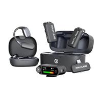 Hollyland LARK MAX 2 Ultimate Combo, Wireless Microphone, AI Noise Cancel, Wireless Audio Monitoring, 32bit Full-Chain Audio, Mic for Camera, iPhone, Android (2TX + 2RX+ OWS Earphones + Charging Case)