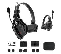 Hollyland Solidcom C1 Full-Duplex Wireless Headset Intercom System for 1100ft Communication Group Talk, Single-Ear Headset with 1 Master & 1 Remote Headphone（2 Users）