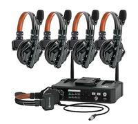 Hollyland Solidcom C1 PRO 5-User Noise Cancelling Wireless Intercom Headset System w/HUB, 1100ft Full-Duplex 1.9GHz AB Group PTT Mute Expandable Comm Headset for Church Drone TV Film Production