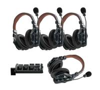 Hollyland Solidcom C1 Pro Wireless Intercom Headset System ENC Full Duplex 4-Person 1100ft Team Communication with PTT Mute Headset for Church Drone TV Film Production（Double-Ear Version）