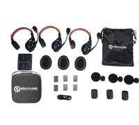 Hollyland Solidcom C1 Pro Wireless Intercom Headset System ENC Noise Cancellation Full Duplex 3-Person 1100ft Team Communication with PTT Mute Single Ear headset for Church Drone TV Film Production