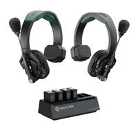 Hollyland Solidcom SE PRO 4-User ENC Noise Cancellation Wireless Intercom Headset System with 1312ft range and 3.5mm single ear headset, Ideal for movie shoots and live shows (1.9GHz Version)