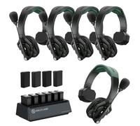 Hollyland Solidcom SE PRO 4-User ENC Noise Cancellation Wireless Intercom Headset System with 1312ft range and 3.5mm single ear headset, Ideal for movie shoots and live shows (1.9GHz Version)