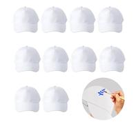 Hollylife 10 Pieces Kids Baseball Caps DIY Kids Hats Creative Blank Art Painting Hat Adjustable Baseball Caps Outdoor Sports Sun Hat Suitable for School Activities Holiday Travel Outdoor Sports