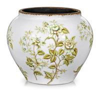 Hollyone 15CM Crackle-glazed Ceramic Vase, 5.9'' Decorative Vase for Flowers, Handmade Pottery for Home Decor, Bathroom, Fresh Flowers, Fake Floral Arrangement, Kitchen Table Centerpiece, Office