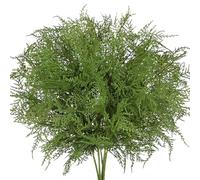 Hollyone 2PCS 50CM Artificial Asparagus Fern Bunches, Fake Fern Plants with Artificial Leaves, Indoor Greenery Bunch for Garden Office Table Home Centerpieces Window Decoration