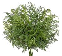 Hollyone 2PCS 50CM Artificial Rabbit's Foot Fern Bunches, Fake Fern Plants with Artificial Leaves, Indoor Greenery Bunch for Garden Office Table Home Centerpieces Window Decoration