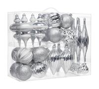 Hollyone 32 Pcs Christmas Bauble Set for Tree Decorations, Red & Green Xmas Balls, 8cm / 16cm / 23cm Assorted Sizes Christmas Balls, Shatterproof Hanging Ornaments for Party, Holiday, New Year Decor